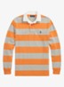Regular fit polo met logoborduring en streepprint - Bedford Orange / Oranje