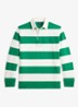 Regular fit polo met logoborduring en streepprint - Groen