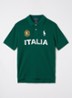 Regular fit polo met print - Donkergroen