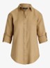 Relaxed fit linnen overhemd - Birch tan / beige