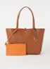Reversible schoudertas met afneembare etui - Cognac