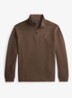 Ribgebreide trui met halve rits - Nutmeg Brown Heather / Bruin