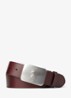 Riem van leer met logo - Donkerbruin