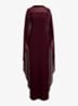 Semi-transparante maxi jurk met cape - Dark Garnet / Bordeauxrood