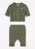 Set van vest met broek 2-delig - Olijfgroen