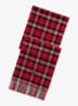 Sjaal van wol met ruitdessin 175 x 30 cm - Red/Black / Rood
