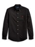 Slim fit button-down overhemd van katoen - Polo Black / Zwart