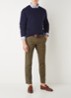 Slim fit chino met steekzakken - Defender Green