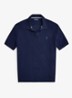 Slim fit fijngebreide polo in linnenblend - Bright Navy/Deckwash Wht-ZYNP