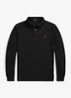Slim fit mesh Polo-shirt met lange mouw - Polo Black / Zwart