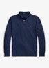Slim fit mesh Polo-shirt met lange mouw - Newport Navy / Donkerblauw