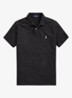 Slim fit polo van piqué katoen - Black Marl Heather