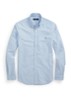 Slim fit overhemd met logoborduring - Bsr Blue - Lichtblauw