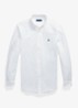 Slim fit overhemd met logoborduring - White / Wit