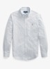 Slim fit overhemd met logoborduring - BSR BLUE/WHITE