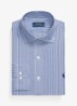 Slim fit overhemd met logoborduring - Royal White / Blauw