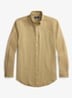 Slim fit overhemd van linnen met logoborduring - Cafe Tan-2X6T