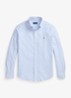 Slim fit Oxford overhemd met streepprint - Blue/White / Blauw