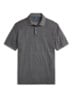 Slim fit polo met ruitdessin - Grijs