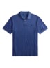 Slim fit polo met ruitdessin - Blauw