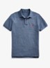 Slim fit polo van piqué katoen met logoborduring - Classic Royal Heather / Blauw