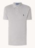 Slim fit polo van piqué katoen - Andover Heather / Grijs
