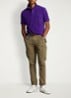 Slim fit polo van piqué katoen - Chalet Purple / Paars