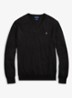 Slim fit pullover met logoborduring - Polo Black / Zwart