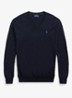 Slim fit pullover met logoborduring - Hunter Navy / Donkerblauw