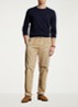 Slim fit pullover van katoen - Hunter Navy / blauw
