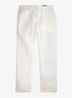 Straight fit chino in linnenblend - White / Wit