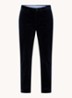 Straight fit chino van corduroy met stretch - Donkerblauw