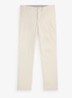 Straight fit chino van corduroy met stretch - Warm White / Gebroken wit