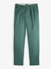 Straight fit cropped chino met plooidetail - Groen