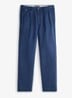 Straight fit cropped chino met plooidetail - Washed Newport Navy / Donkerblauw