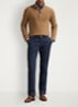 Straight fit gewassen chino met stretch - Nautical Ink / Blauw