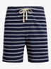 Straight fit korte broek met streepprint - Newport Navy/Pale Cream-ZYRR