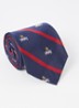 Stropdas van zijde met print - Navy / Donkerblauw
