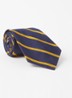 Stropdas van zijde met streepprint - Navy/Gold