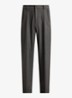 Suffield relaxed fit pantalon in wolblend met plooidetail - Medium Grey / Middengrijs