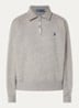 Sweater met logoborduring - Middengrijs