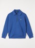 Sweater met halve rits - Blauw
