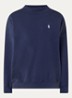Sweater met logoborduring - Donkerblauw