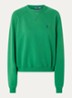 Sweater met logoborduring - Donkergroen