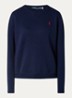 Sweater met logoborduring - Donkerblauw