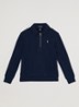 Sweater met logoborduring - Donkerblauw