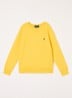 Sweater met logoborduring - Geel