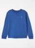 Sweater met logoborduring - Blauw