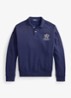 Sweater met polokraag en logoborduring - Dark Cobalt / Donkerblauw