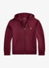 Sweatvest met steekzakken en logoborduring - Classic Wine / Wijnrood
